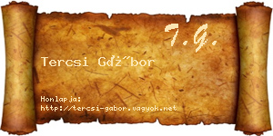 Tercsi Gábor névjegykártya